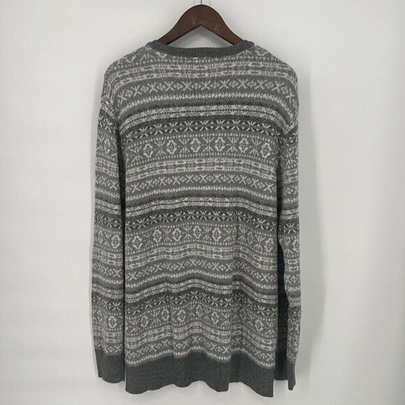 Rails Mens Size XL Gray Carlisle Sweater In Silver Icicle Fair Isle Nordic - Picture 4 of 10